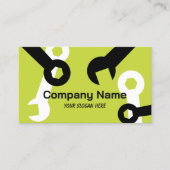 Modèle de carte de visite avec logo de clé à main (Devant)