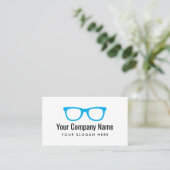 Modèle de carte de visite avec logo de lunettes bl (Debout devant)