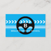 Modèle de carte de visite avec logo d'école de con (Devant)