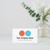 Modèle de carte de visite avec logo d'installateur (Debout devant)