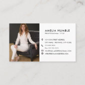 Modèle de carte de visite avec logo et photo perso (Dos)