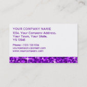 Modèle de carte de visite Bande blanche Glitz Purp (Dos)