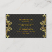Modèle de carte de visite Black & Gold (Dos)