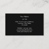 Modèle de carte de visite blanc Red Star noir (Dos)