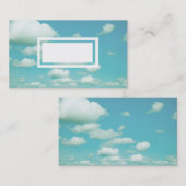 modèle de carte de visite bleu ciel et nuages (Devant / Derrière)