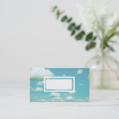 modèle de carte de visite bleu ciel et nuages (Debout devant)