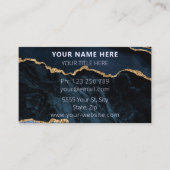 Modèle de carte de visite bleu marine avec code QR (Devant)