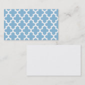 Modèle de carte de visite bleu marocain vierge Sky (Devant / Derrière)