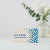modèle de carte de visite bleu moderne double face (Debout devant)