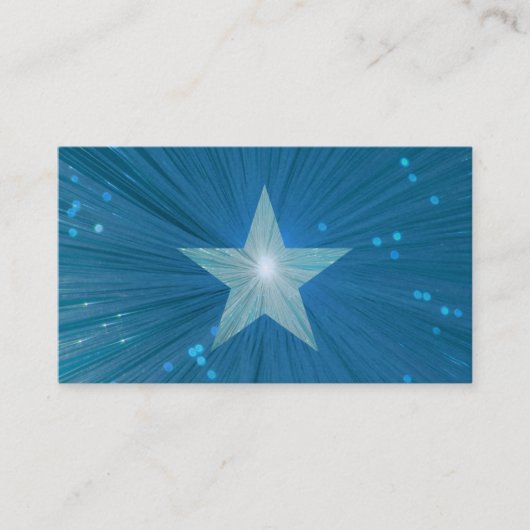 Modèle de carte de visite Blue Star (Devant)