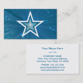 Modèle de carte de visite Blue Star (Devant / Derrière)
