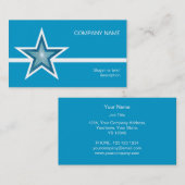 Modèle de carte de visite Blue Star (Devant / Derrière)