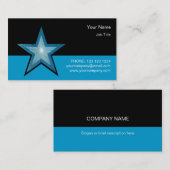 Modèle de carte de visite Blue Star (Devant / Derrière)