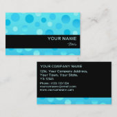 Modèle de carte de visite Blueberry Fizz bande noi (Devant / Derrière)