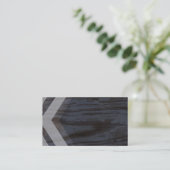 modèle de carte de visite bois motif photo art (Debout devant)