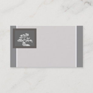 modèle de carte de visite bonsai arbre gris et bla