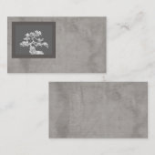 modèle de carte de visite bonsai art en gris dépri (Devant / Derrière)