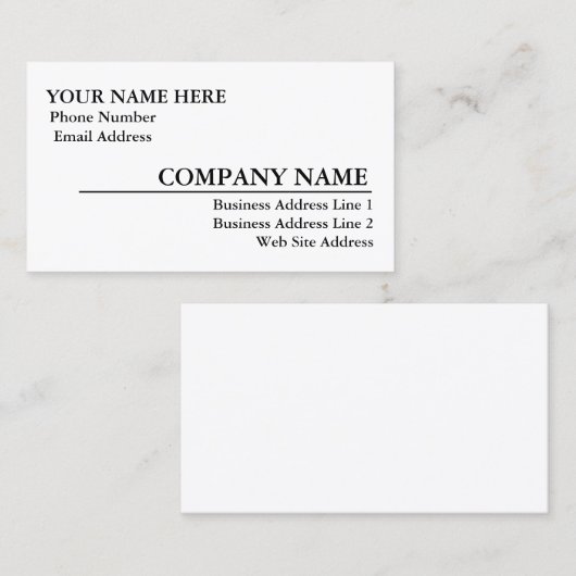 Modèle de carte de visite brillante (Devant / Derrière)