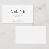 Modèle de carte de visite Carte de visite minimali (Devant / Derrière)