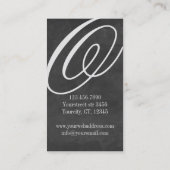 Modèle de carte de visite Chalkboard Monogramme (Dos)