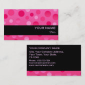 Modèle de carte de visite Cherry Fizz bande noire (Devant / Derrière)