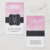 Modèle de carte de visite Chevron Chalkboard (Devant / Derrière)