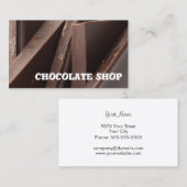Modèle de carte de visite Chocolate Shop (Devant / Derrière)