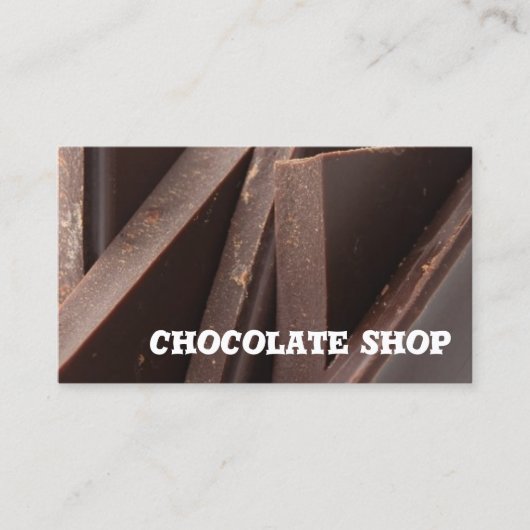 Modèle de carte de visite Chocolate Shop (Devant)