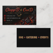 Modèle de carte de visite Chopp’D & Cue’D (Devant / Derrière)