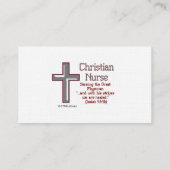 Modèle de carte de visite Christian Nurse Cross 2 (Dos)