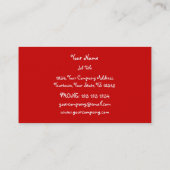 Modèle de carte de visite Christmas Pud (Dos)