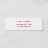 Modèle de carte de visite Christmas Pud blanc maig (Dos)