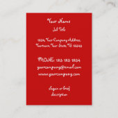 Modèle de carte de visite Christmas Pud chubby (Dos)