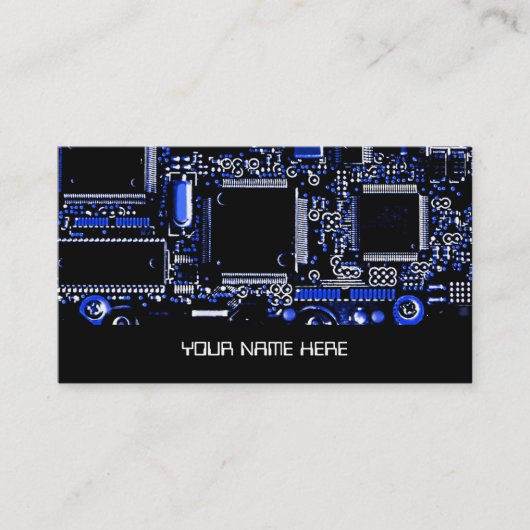 Modèle de carte de visite Circuit Blue 2 (Devant)