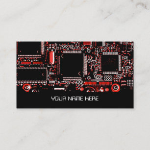 Modèle de carte de visite Circuit Red 2