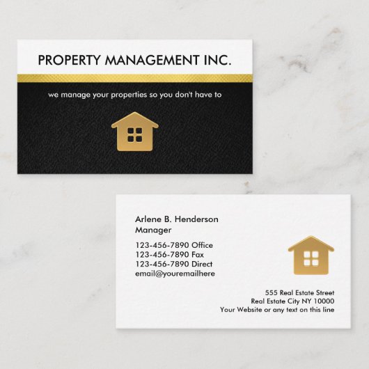 Modèle de carte de visite classique Real Realtor (Devant / Derrière)