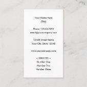 Modèle de carte de visite Conserver le calme (Dos)