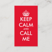 Modèle de carte de visite Conserver le calme (Devant)