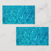 Modèle de carte de visite cool bleu eau (Devant / Derrière)