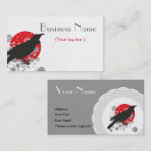 Modèle de carte de visite Cool Crow Bird (Devant / Derrière)