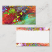 Modèle de carte de visite couleur art abstrait (Devant / Derrière)