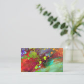 Modèle de carte de visite couleur art abstrait (Debout devant)