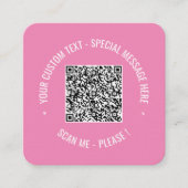 Modèle de carte de visite couleur de texte QR pers (Devant)