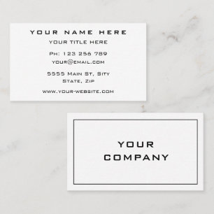 Modèle de carte de visite couleur personnalisée de