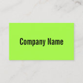 Modèle de carte de visite couleur verte néon clair (Dos)