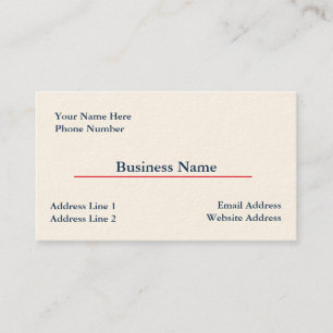 Modèle de carte de visite Cream