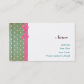 Modèle de carte de visite Cupcake (Dos)