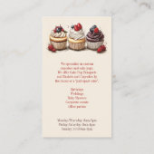 Modèle de carte de visite Cupcakes Retro Bakery (Dos)
