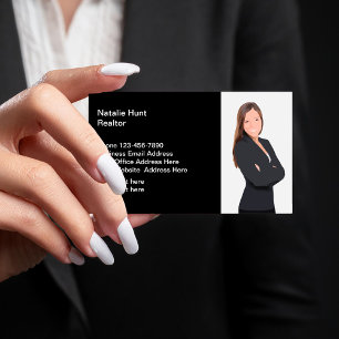 Modèle de carte de visite d'agent immobilier avec