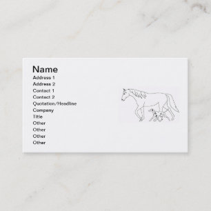 Modèle de carte de visite : Dalmate et cheval